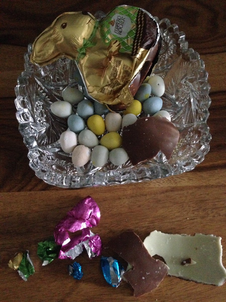 OurForte's tweet photo. Self control with kids left over Easter chocolate #notourforte https://t.co/ht8vbmqZ92