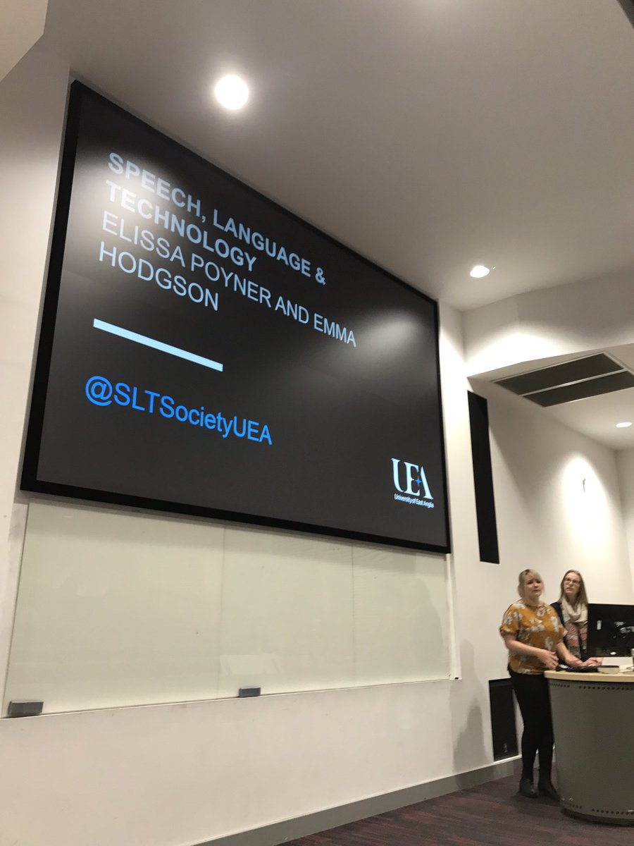 ueahealthsci's tweet photo. Our @SLTSocietyUEA are telling us about the #VforVoice campaign &amp; their huge achievements raising awareness of #SLT #UEAHealthOnline https://t.co/LeVov2sNJq