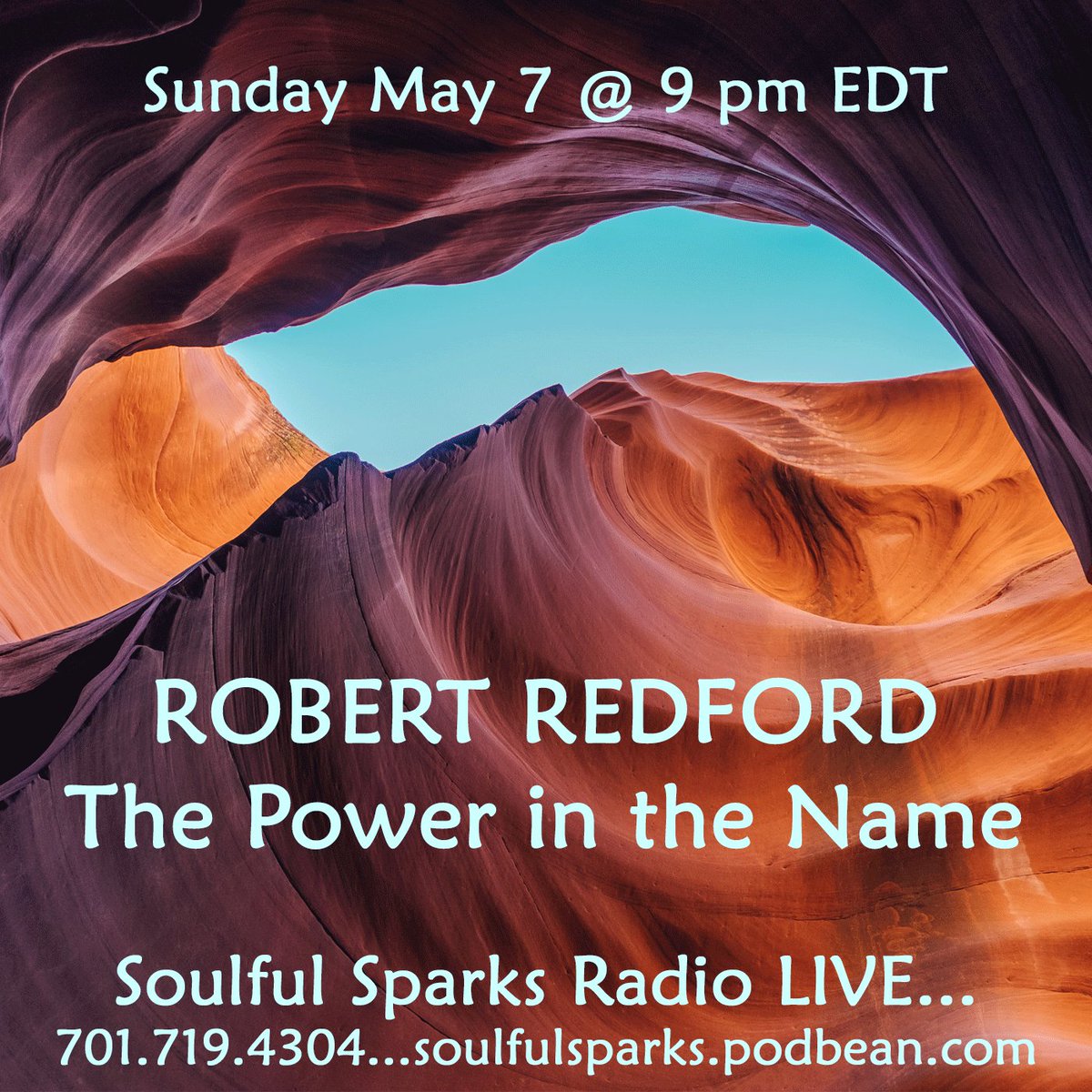 MartaWiz's tweet photo. Curious about Robert Redford’s charisma? Tune into #SoulfulSparksRadio on May 7 @ 9 pm https://t.co/VKLMoCxTEr @ZenoLive @PodBean https://t.co/G2ntQnNLo2
