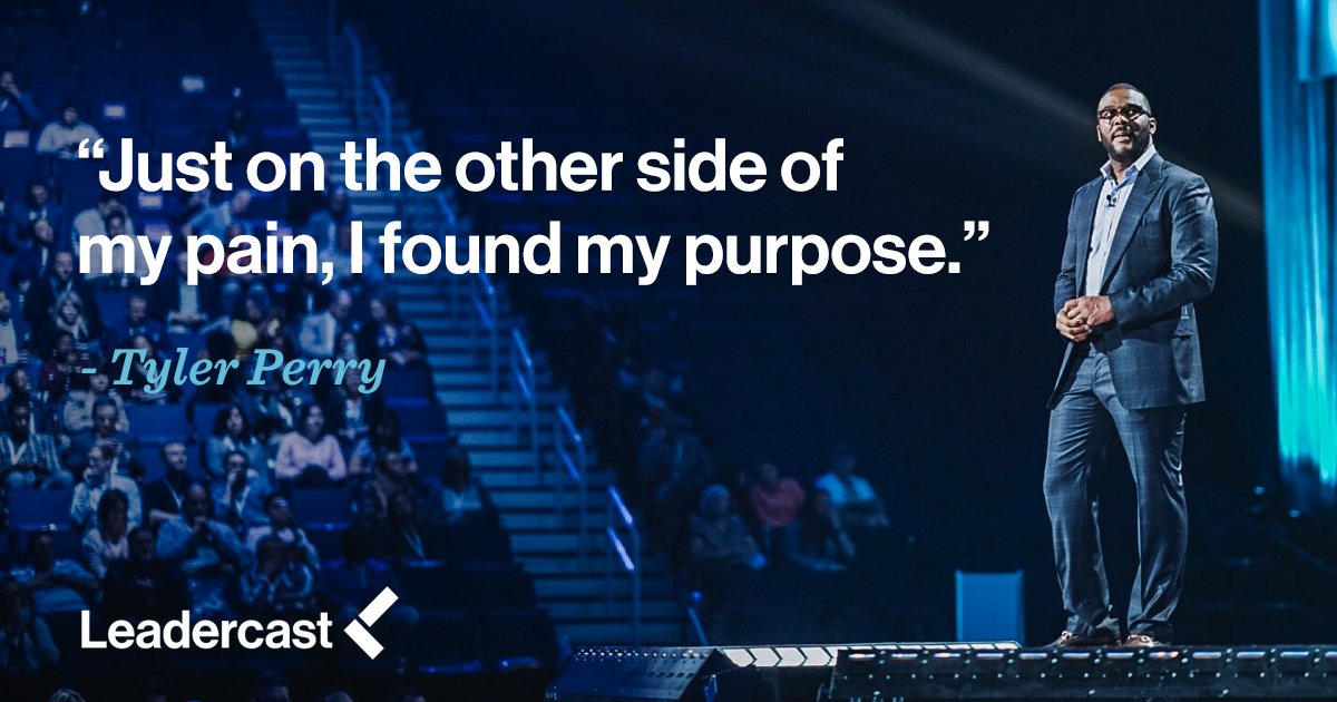Leadercast's tweet photo. "Just on the other side of my pain, I found my purpose." - @tylerperry #Leadercast17 https://t.co/6j5dmrCWXx