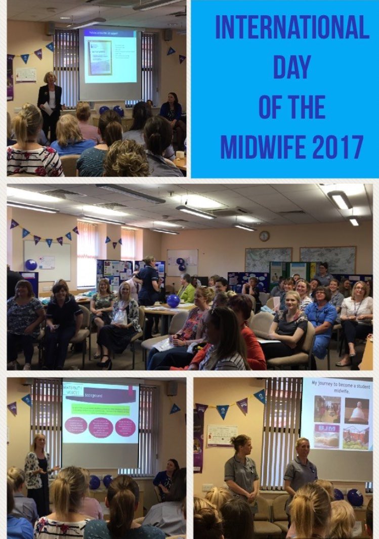 MissLPeacock's tweet photo. Lovely Morning Celebrating the work of Midwives, students and maternity voices @MidwivesRCM @WHHNHS #IDM2017 https://t.co/3rh36MdJMF