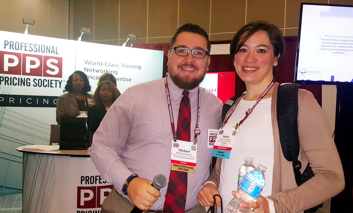 PricingSociety's tweet photo. Our Director of #Education and the #PPSMIA Social Media Prize Giveaway Winner (1st place)! https://t.co/3SzzbALIc3