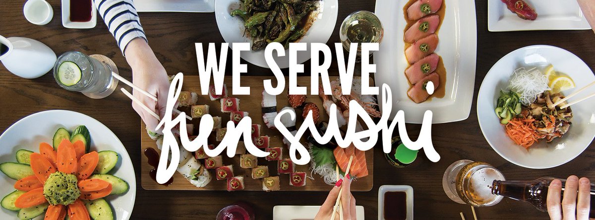 BlueSushiCO's tweet photo. Guys, we’re moving Twitter handles on May 31! Follow us @WeServeFunSushi to get your sushi fill. 

#BlueSushiSakeGrill #Sushi https://t.co/liGVCKZvCk