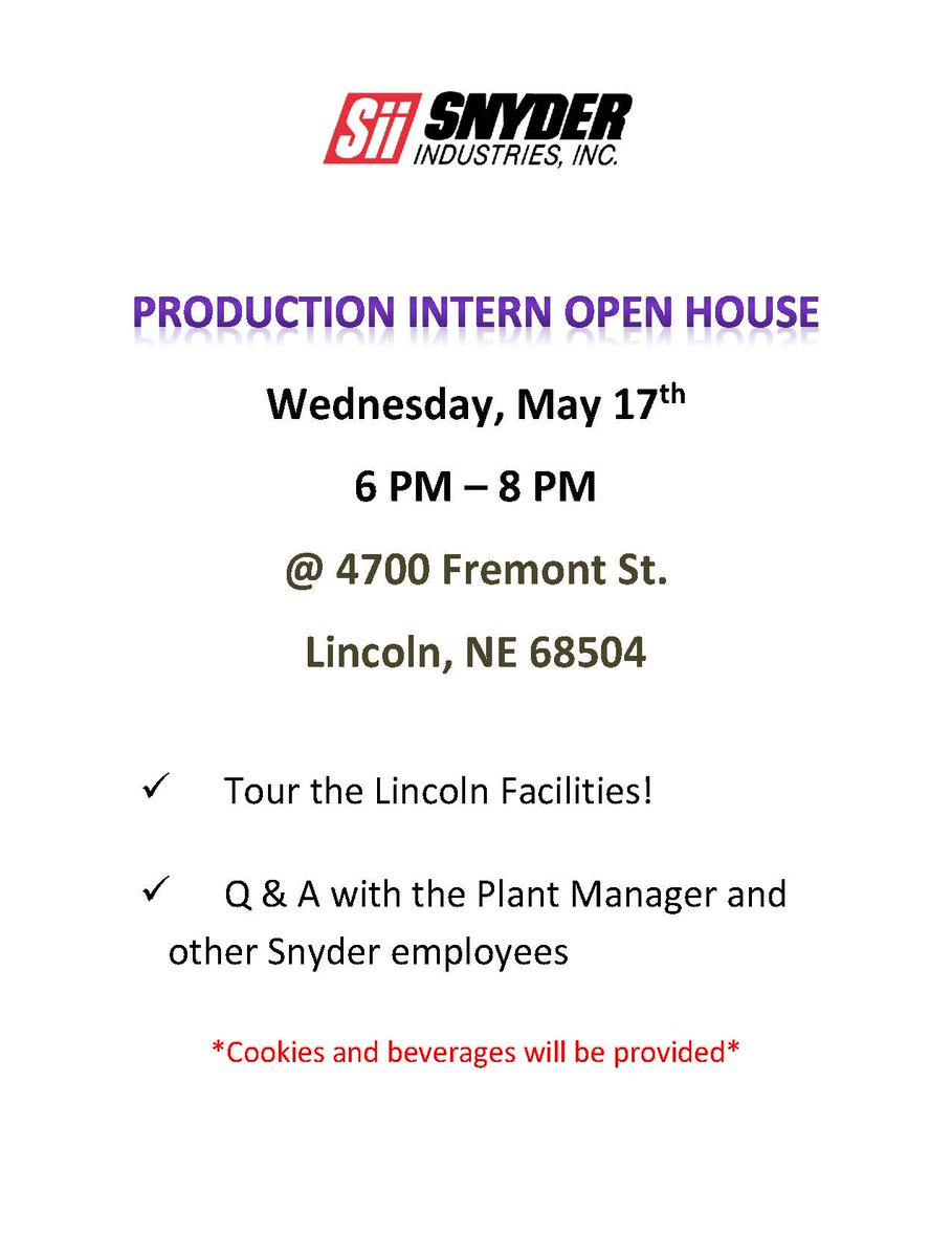 Snyder Industries tweet media