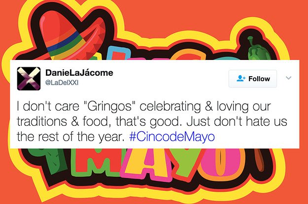 12 tweets about Cinco De Mayo that are way, way too real 
 ln.is/6PIfe by #BuzzFeed via <a href="/c0nvey/">Convey</a>