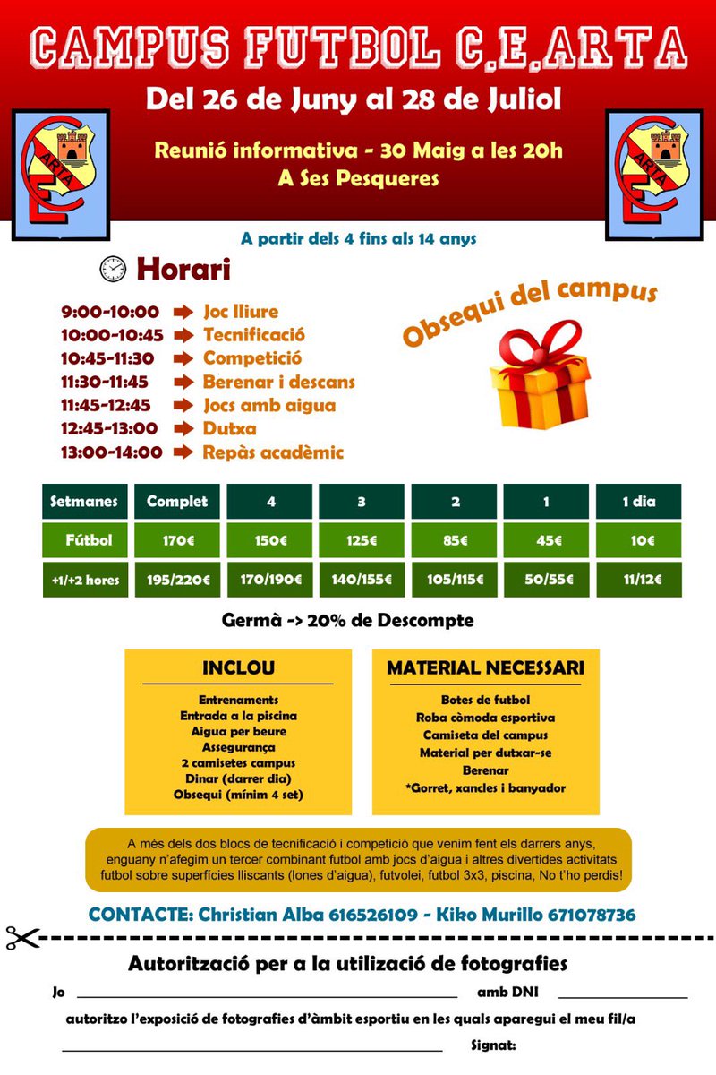 Un altre any, posam en marxa el campus d'estiu. Per a més informació, posau-vos en contacte amb en <a href="/ChriistiianAlba/">Christian Alba</a> coordinador del Campus.