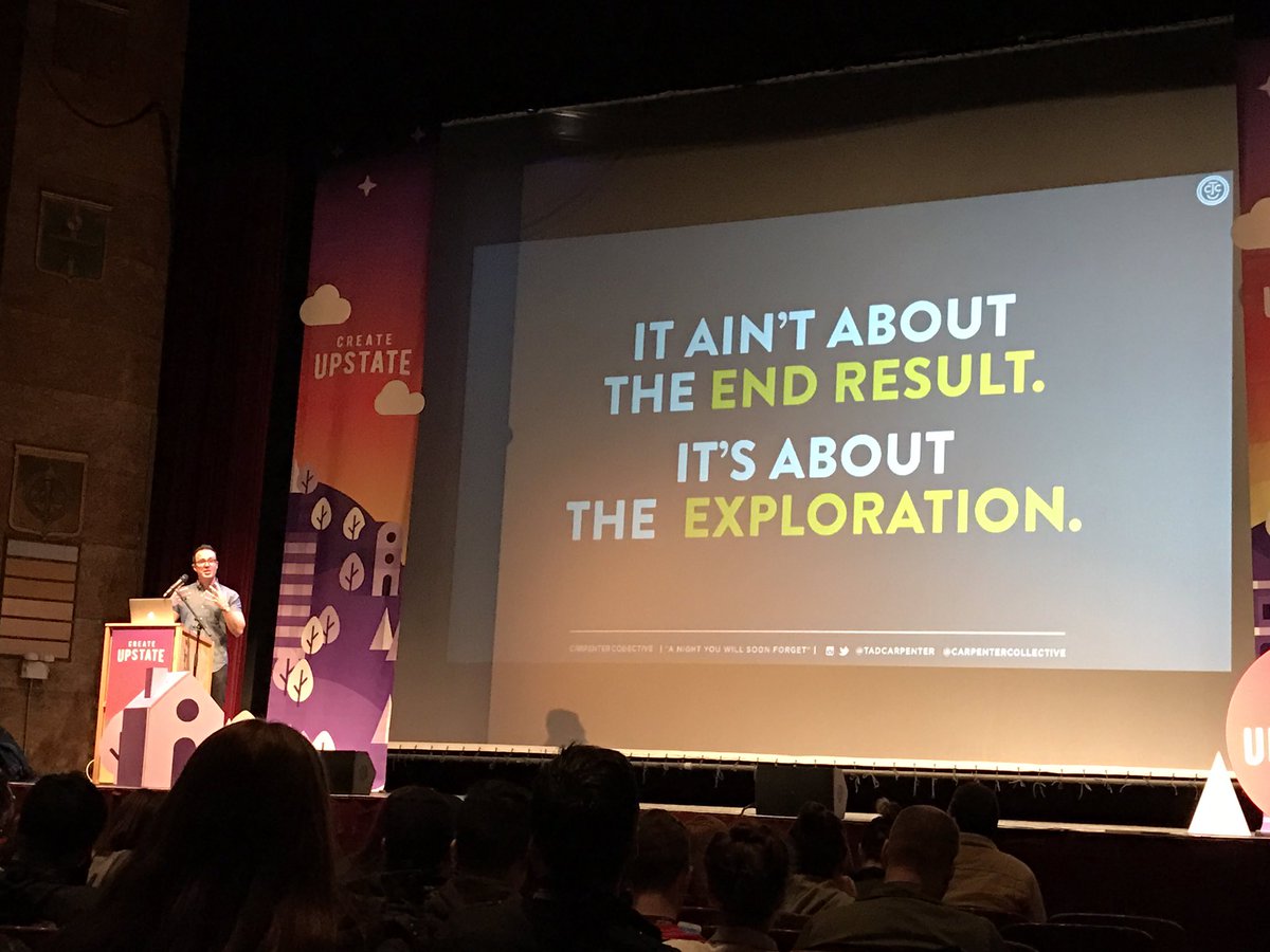 ktmutz's tweet image. Be a maker and creator! It ain&apos;t about the end result. It&apos;s about the exploration. @TadCarpenter @CreateUpstate #CreateUpstate