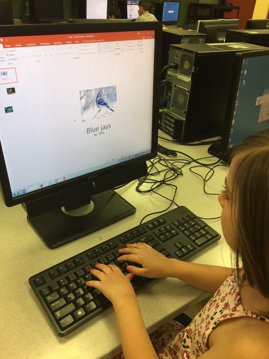 jstewin's tweet photo. @Teaching_w_tech our classroom has been using Microsoft PowerPoint for our animal research projects #grade1 #paperLESS #winnipegsd https://t.co/6GPQbN8P7a