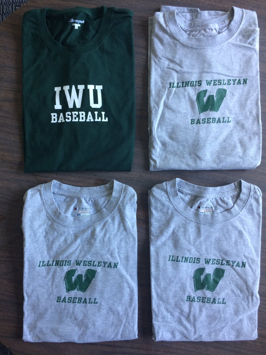 IWU_Baseball's tweet photo. 🚨GIVEAWAY🚨 RT and follow to win one of these Illinois Wesleyan Baseball shirts! Winners will be randomly chosen during tonight's game #TGOE https://t.co/iNzmFopo2N