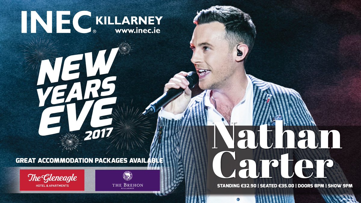 GleneagleArena's tweet photo. Gig Announcement! @iamNATHANCARTER to play @INECKILLARNEY this New Year's Eve.  Tks on sale now https://t.co/vTIF3edJ5y https://t.co/i1h3CtWj9Z