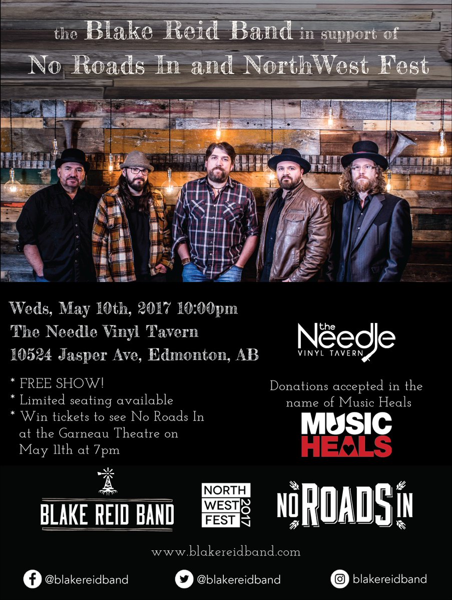 BlakeReidBand's tweet photo. Very excited to announce that @BlakeReidBand is now supporting @musicheals_ca. Music has the power to heal. #MusicHeals #BlakeReidBand https://t.co/UKwkYk1ciB