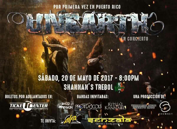 Unearthofficial's tweet photo. Up next we make our first ever appearance ever in Puerto Rico! #May20 #unearth #watchingtheworldtour #watchersofrule https://t.co/GelRXBOwiC