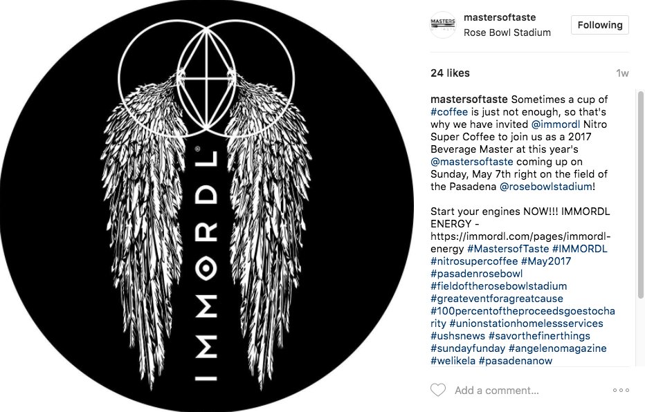 We're excited to have been chosen as a 2017 Beverage Master at the 2nd Annual <a href="/MastersofTaste/">Masters of Taste</a> event at the Rose Bowl on Sun May 7th!