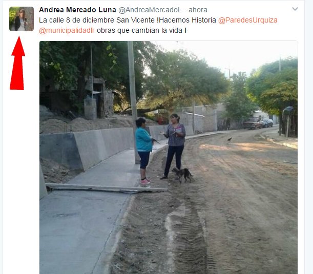 InvolucradosLR's tweet photo. @AndreaMercadoL la única funcionaria de @municipalidadlr que no cambio su perfil en Facebook ni en twitter por el logo de @encuentroporlr https://t.co/xQlyQS4iSm
