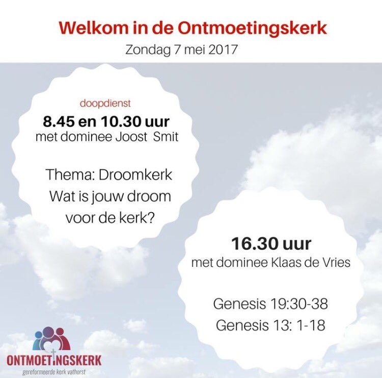 Welkom in de Ontmoetingskerk #7mei #dopen