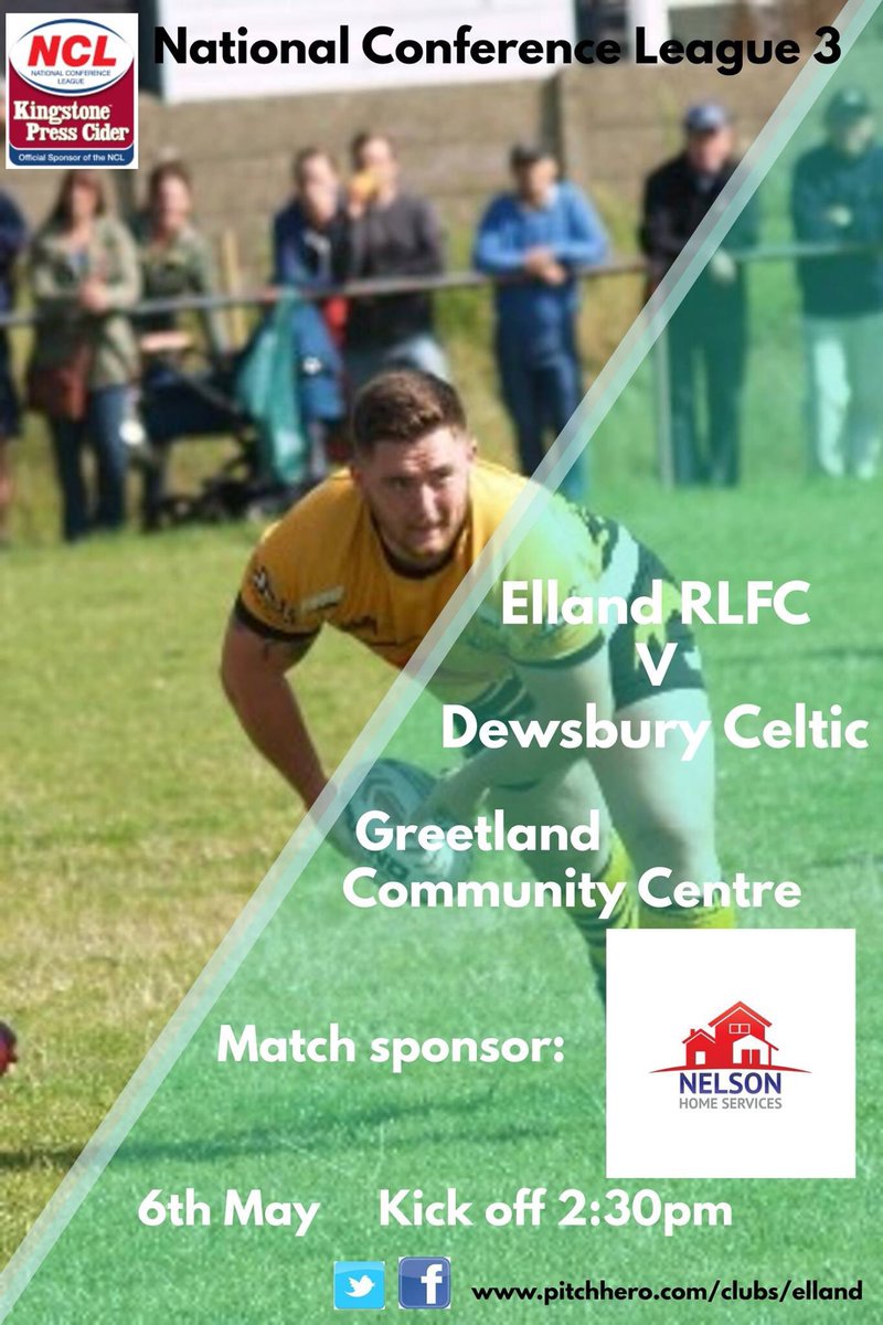 Tomorrow we host <a href="/dewsbury_celtic/">Dewsbury Celtic</a> in NCL Div 3. 2.30 KO at Goldfields Greetland

Match day programme available here: dropbox.com/s/bfjpn3nd3sdj…