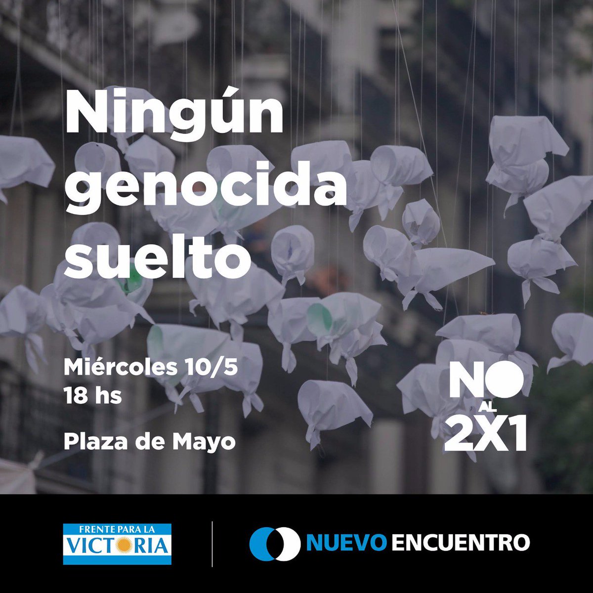 Sabbatella's tweet photo. El Gobierno, con negacionismo y reivindicación, y la Corte con el siniestro #2x1, abren la puerta para q los genocidas vuelvan a la calle. https://t.co/QSYOv86rxL