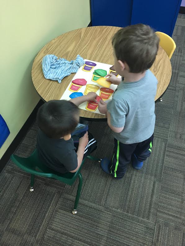 Two of our Bloomington learners both wanted to do the same activity in centers, so they decided to share it. Great teamwork! #starpower