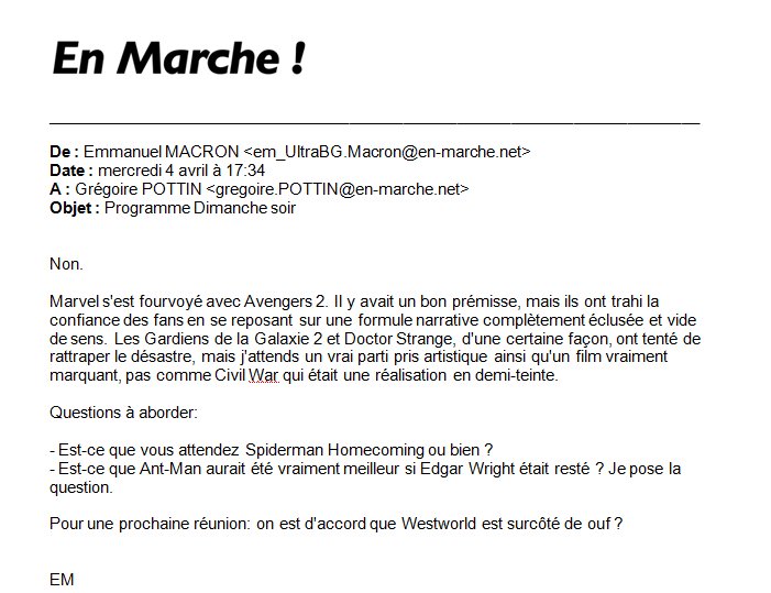 DrHercouet's tweet photo. Voici un mail que Emmanuel MICRON a envoyé, révélé par les #MacronLeaks. ET VOUS COMPTEZ ENCORE VOTER POUR LUI ??? 😡😡😡😫😫😫 https://t.co/xWdK5PDW3u