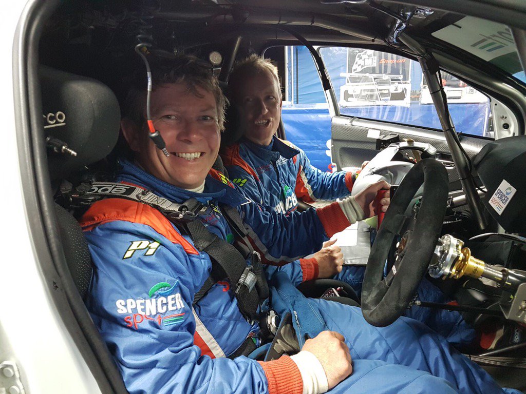 Jamie &amp; Dave just back to service in Douglas #happycouple <a href="/ManxNational/">Manx National Rally</a> #spencersport <a href="/MitsubishiR5/">MitsubishiR5</a> <a href="/michelin_sport/">Michelin Motorsport</a>