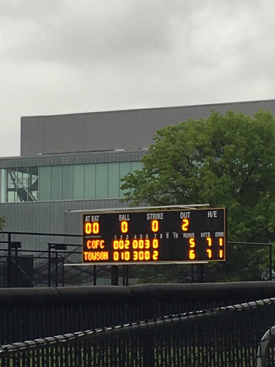 JonDahlquist's tweet photo. That's walk off back-to-back HR jacks for Ward &amp; Scott for @Towson_SB to beat Charleston! Unreal ending! #GoTigers https://t.co/CJgEhH5UV4