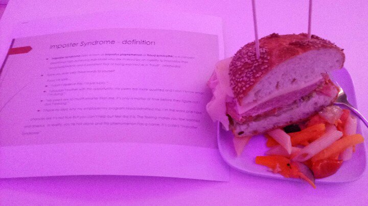 joinpursuit's tweet photo. Nosh and impostor syndrome notes @Yahoo for #Hackfemme. https://t.co/23B8VYGAPa