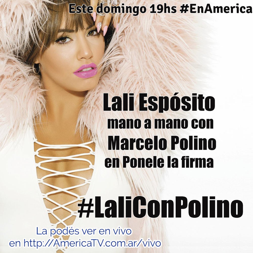 ¡Atención! Este domingo en #PLF con <a href="/MarceloPolino/">Marcelo Polino</a> 

#LaliConPolino

@laliespos #EnAmerica
