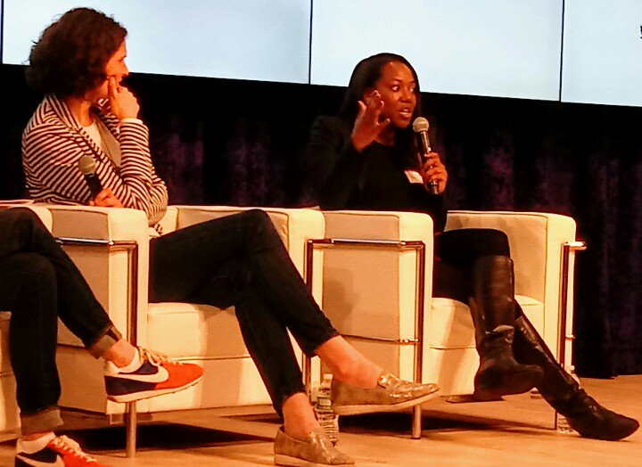 joinpursuit's tweet photo. "It was really important for me to do better than my parents, who are immigrants, to represent their struggle." - @BeaArthurLMHC #Hackfemme https://t.co/VPCKbdU8eL