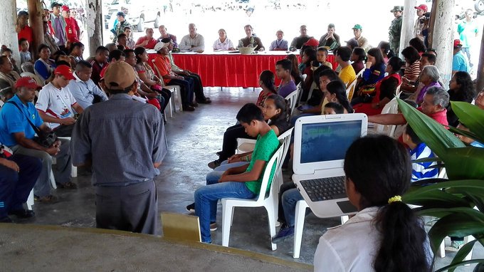 Comunidades Indígenas del Arco Minero se reúnen en Asamblea en El Palomo evalúan procesos alcanzados con Empresa Mixta Oro Azul