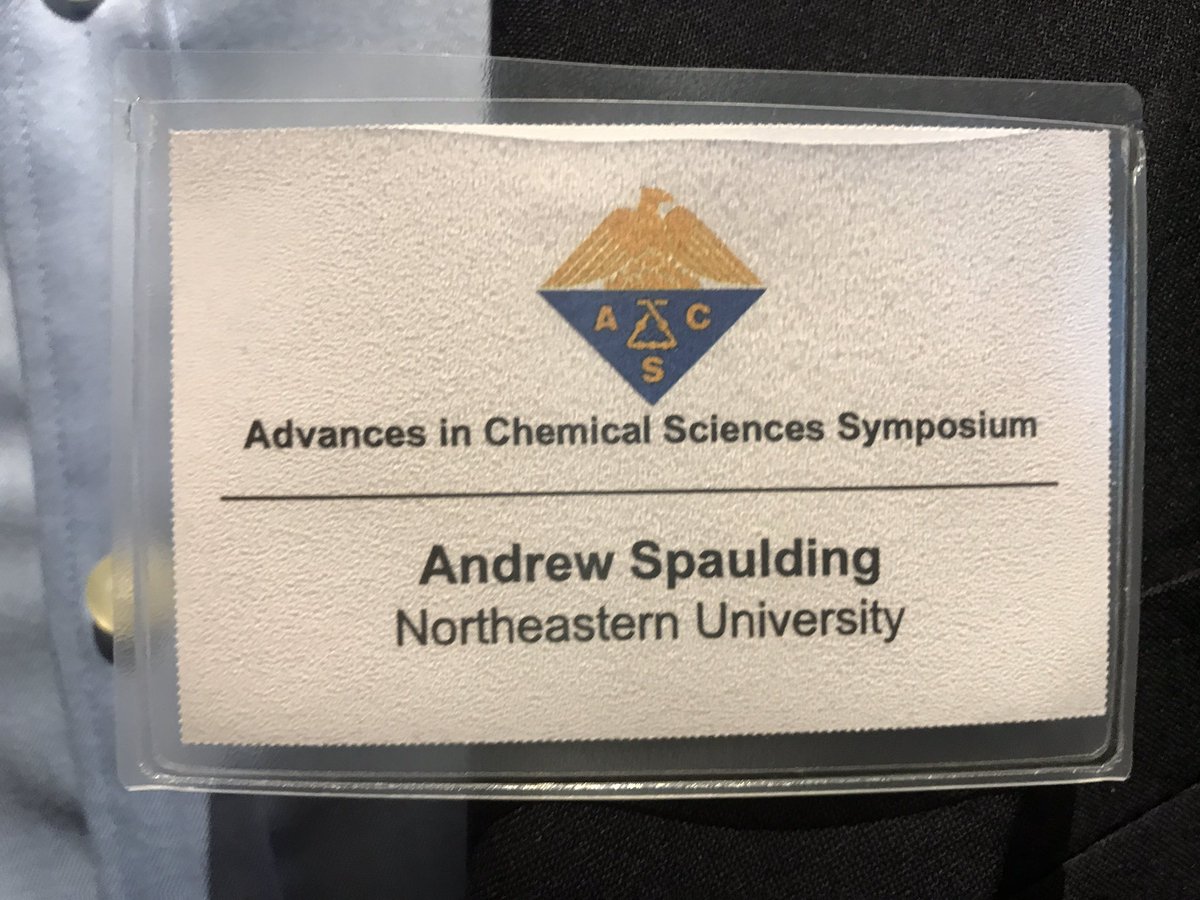 sirfrasersays's tweet image. Northeastern meets Northwestern at the Advances in  Chemical Sciences Symposium in Cambridge MA  @killtryps09 @Spauldini