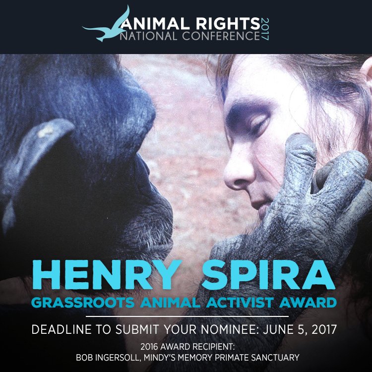 FARMUSA's tweet photo. Now accepting nominations the Henry Spira Grassroots Activist Award, to be presented at #AR2017! https://t.co/fGkL6W2cjm https://t.co/QOXr64xtot