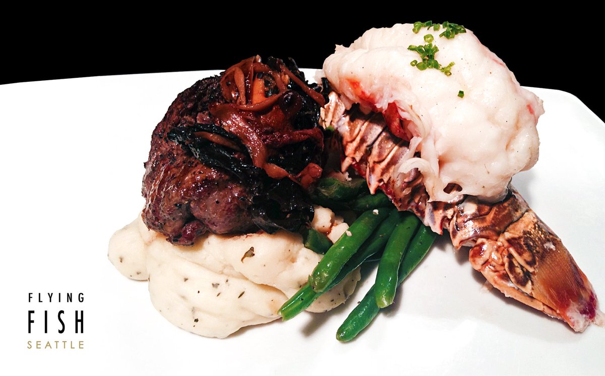 thefishseattle's tweet photo. Mother deserves the best, Steak and Lobster at Flying Fish. See Dinner and Happy Hour Menus and Reservations at https://t.co/mtsg81hNIr https://t.co/gQyGn2s1H0