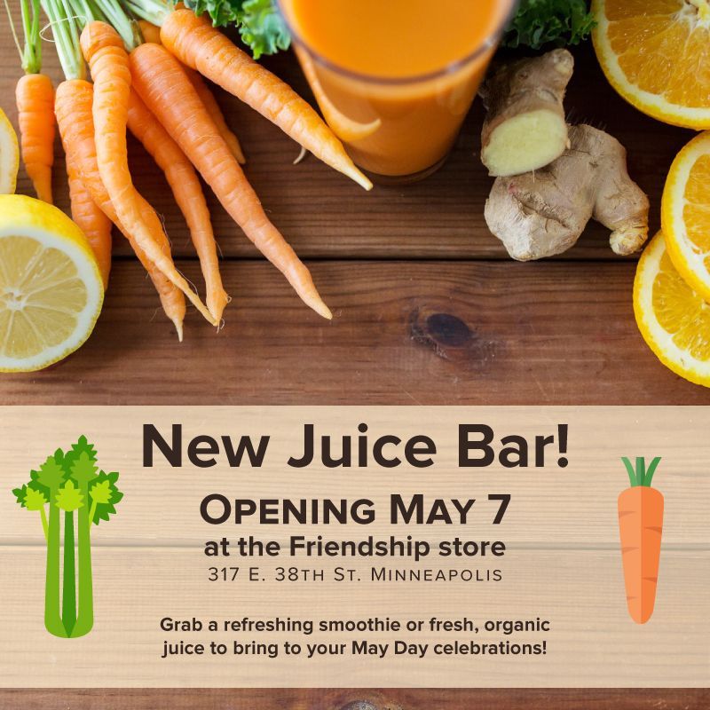sewardcoop's tweet photo. We are excited to launch the new juice bar at the #Friendshipstore Sunday, May 7! https://t.co/fya0NubmcU https://t.co/WeAOzzH5f1