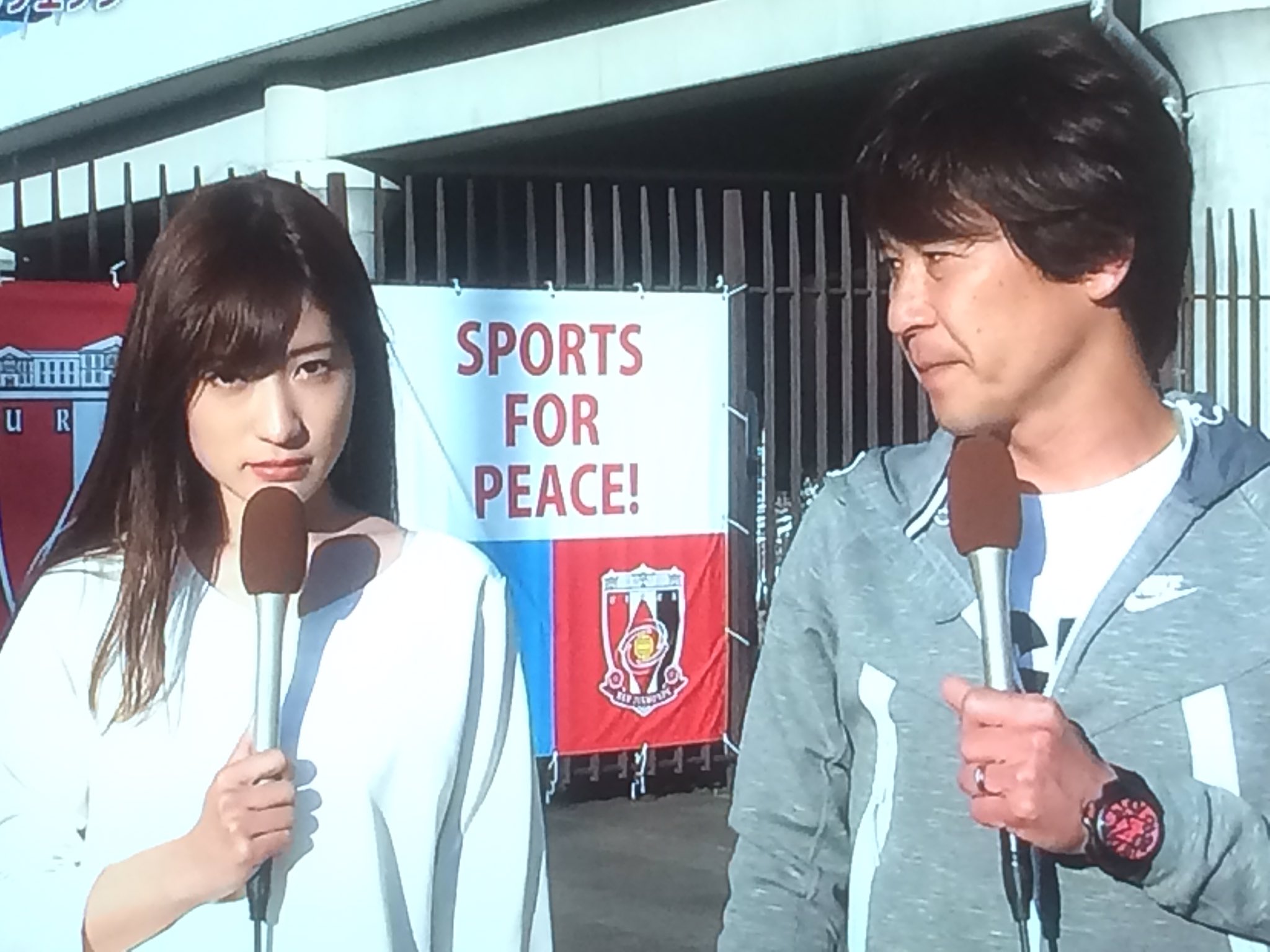 Poji Ggrの北川彩ちゃんの試合後コメント時の悔しがって泣きそうな顔 Ggrのアシスタントらしくなって来たね 次節は 勝って勝利のv を Ggr 北川彩 浦和レッズ