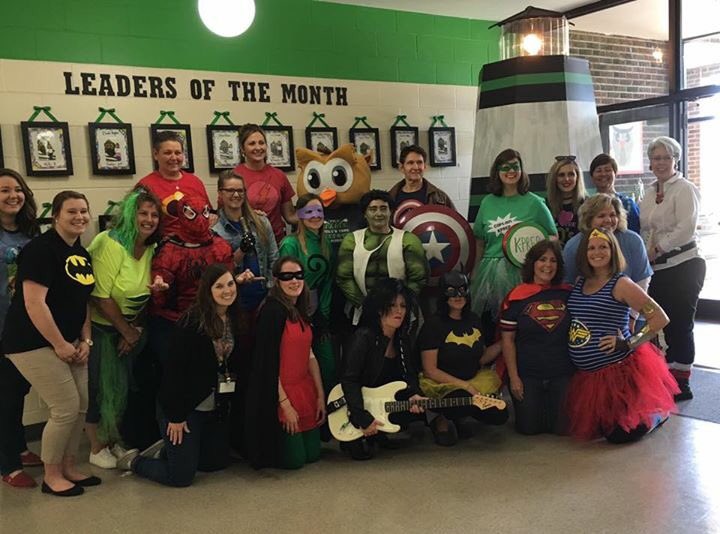 cairoowls's tweet photo. Cairo staff put on a great testing pep rally today! Joan Jett even showed up! https://t.co/LFpc3S8VmC