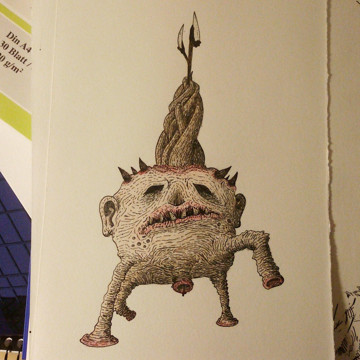 AGingersComics's tweet photo. Also i coloured the monster. #doodle #drawing #scribble #ink #monster #beast https://t.co/paZ4X6FIry