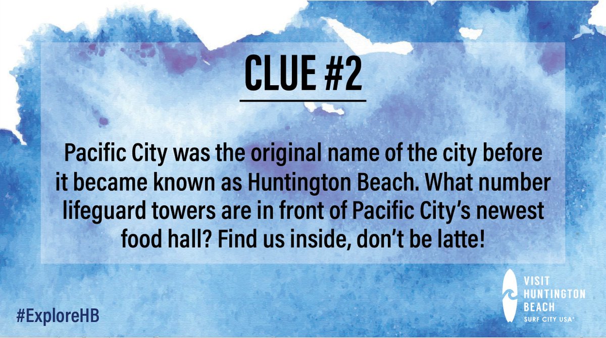 HBSurfCityUSA's tweet photo. Let's continue the #ExploreHB scavenger hunt with Clue 2. Be sure to have your answer ready in exchange for a free giveaway βοΈ https://t.co/ejH8MpJ8Sq