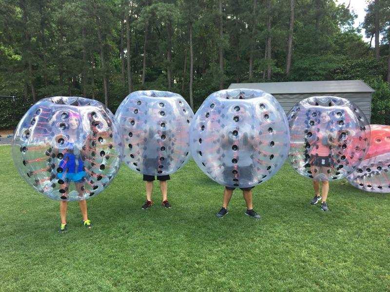 NASA came to play today during Bubble Soccer!