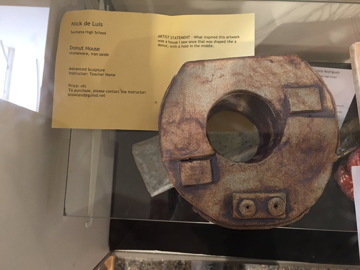 Enjoying some Santana art at the district art show <a href="/SantanaSultans/">Santana High School</a> <a href="/SantanaASB/">SHS ASB</a>