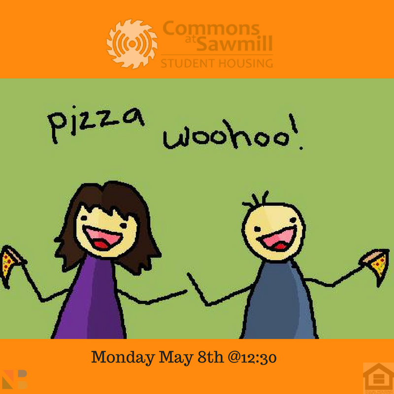 CommonsSawmill's tweet photo. Let us feed you!! Monday @ 12:30 head to the leasing office for some pizza! https://t.co/skBQY2YTgt
