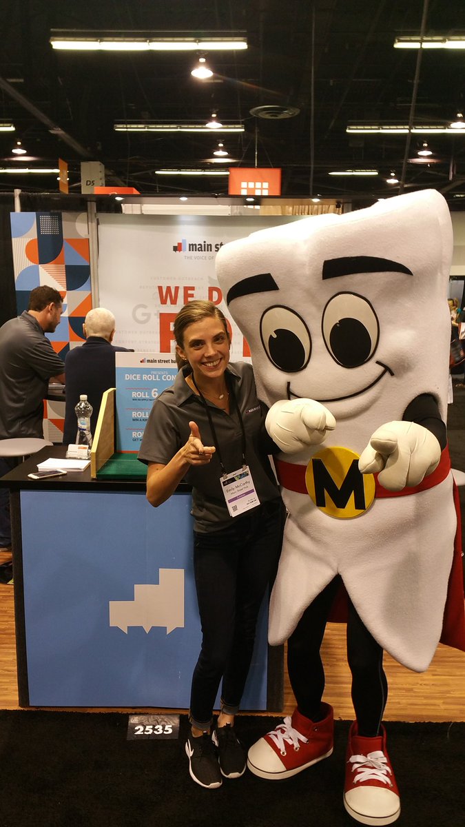 NikNorton's tweet photo. @EmilyM_MSH and Molar Man! #cdaANA #socialmediamanagement #mainstreethub https://t.co/fAlMzsCoqs