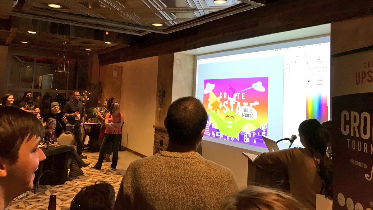 evansobkowicz's tweet image. Watching a live photoshop competition is a great way to wrap up #CreateUpstate!