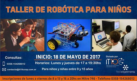 TALLER DE ROBÓTICA PARA CHICOS 
Diseño 3D y programación con tecnología propia #Autobot y placas entrenadoras #Edukit10. Sumate!!