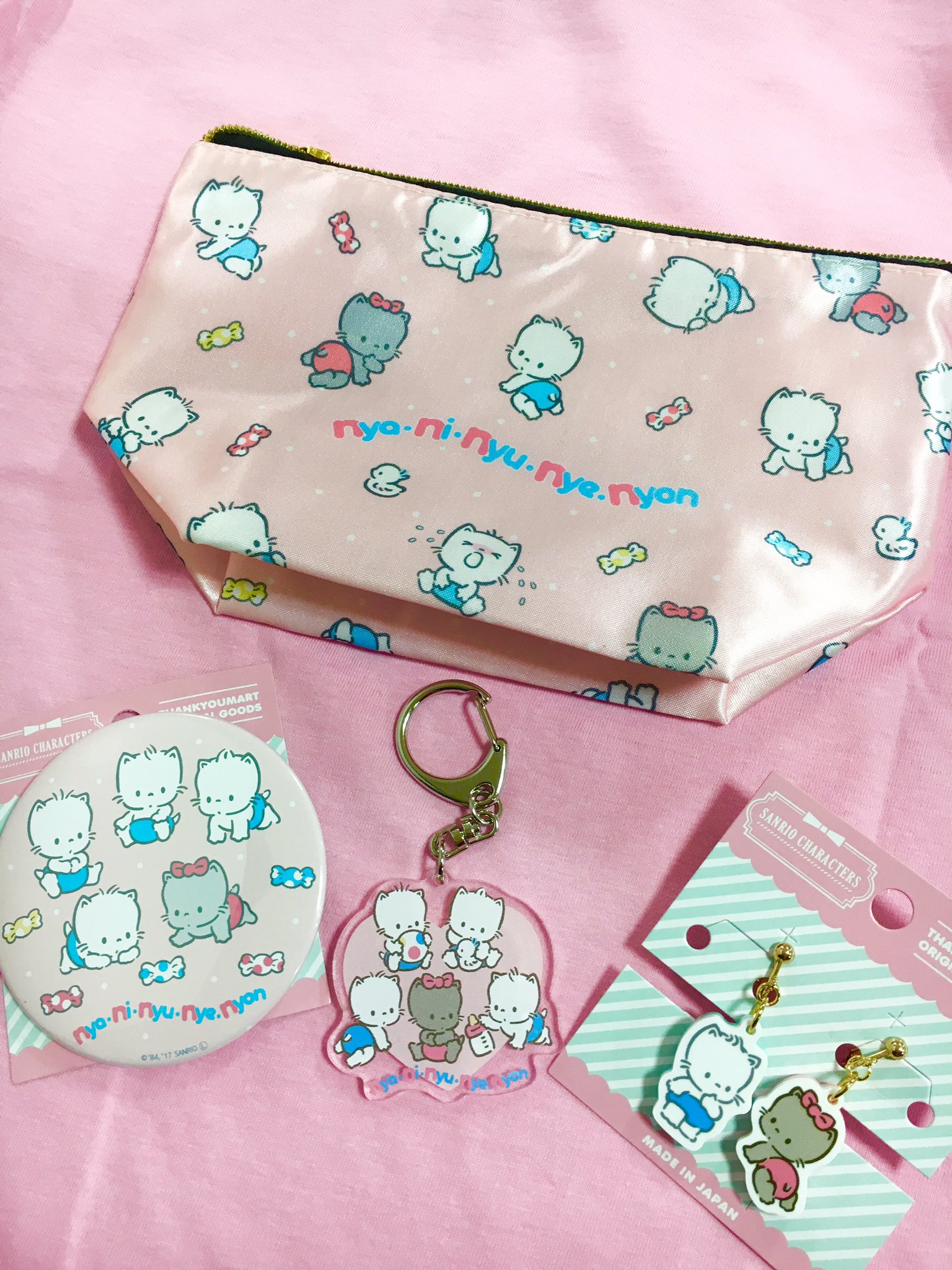 サンキューマートトナリエ宇都宮店 Nya Ni Nyu Nye Nyon サンキューマート 80sサンリオキャラクターズ ネコの赤ちゃん ニャニィニュニェニョンのグッズが本日より販売開始です もちろん全品 390 毎日がバーゲン価格です 欲しいと思ったらrt