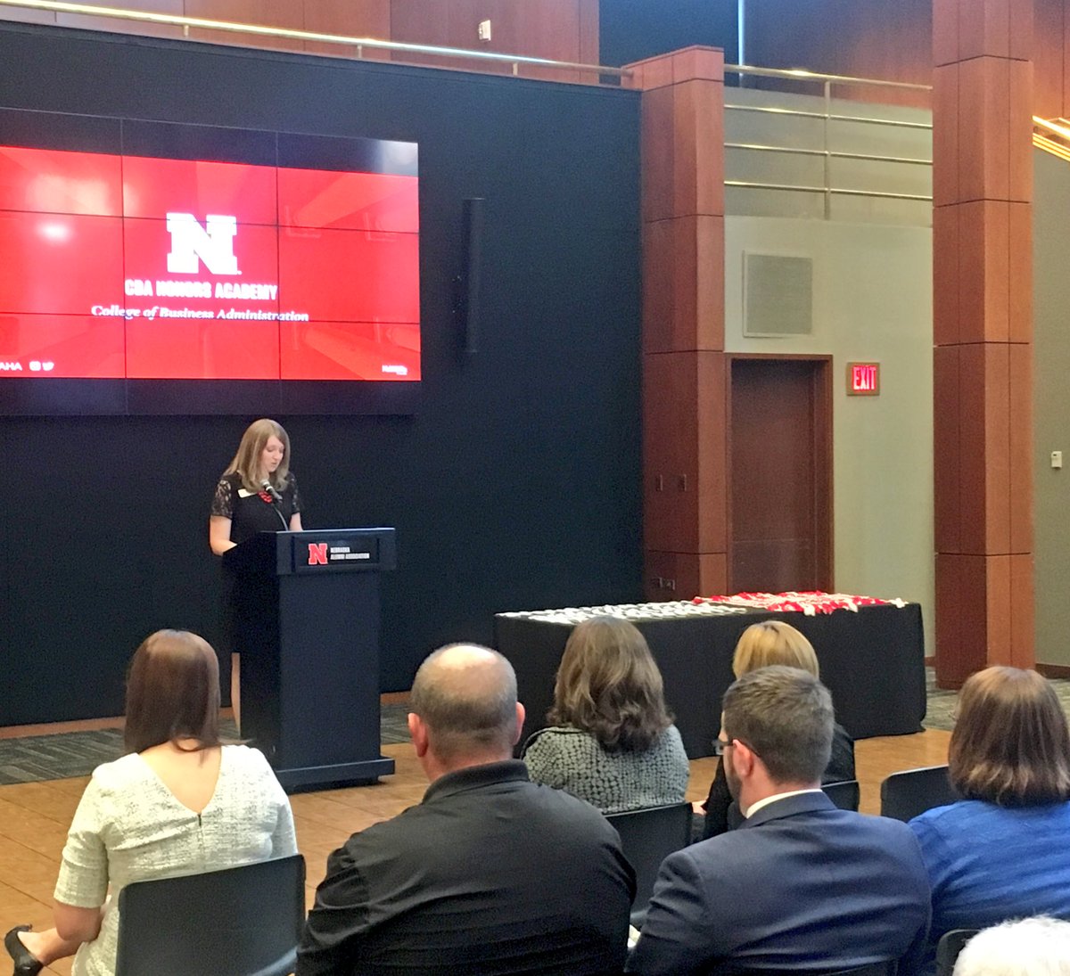 NebraskaBizHA's tweet photo. "We couldn't have built such a great #CBAHA without the help of the #UNL and #LNK village." - @ErinBurnette #GoBigGrad https://t.co/84wnALLiCa