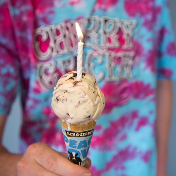 benandjerrys's tweet photo. Today's our 39th birthday! We figured we'd celebrate by sharing these 39 things that help define us >> https://t.co/3VCuvktWpW #lookingfine https://t.co/lfjkKAbPhf