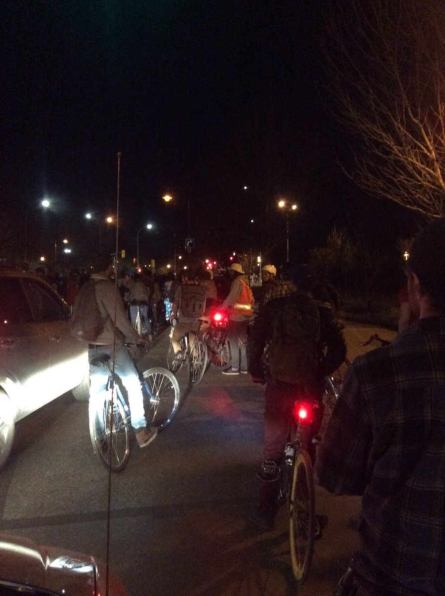 Bike jam leaving the Forks!  Good times.. but avoid this if you're driving.
