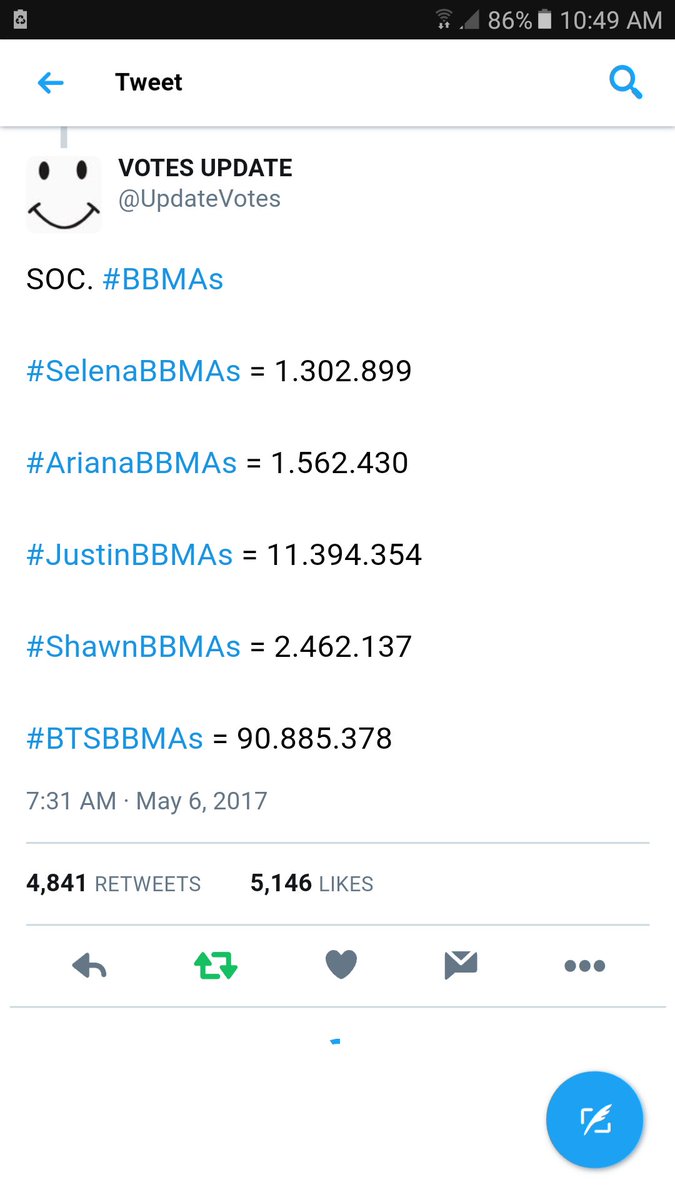switoy01's tweet photo. Im really confused. Who is really leading? Whos telling the true vote update? #BBMAs #BBMA #JustinBBMAs #BTSBBMAs #BBMAvotes2017 https://t.co/qbdKJj1uBE
