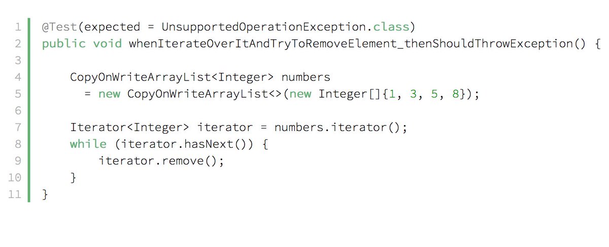 java's tweet photo. Quick tutorial on CopyOnWriteArrayList implementation from the java.util.concurrent package.

@baeldung

https://t.co/sQIwSiMhWn https://t.co/i7r3mKQbCX