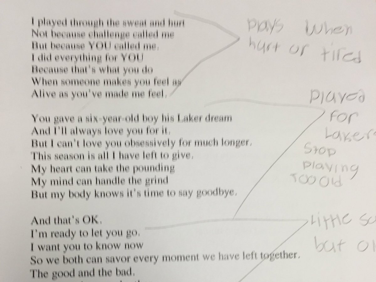 kobe dear basketball full poem